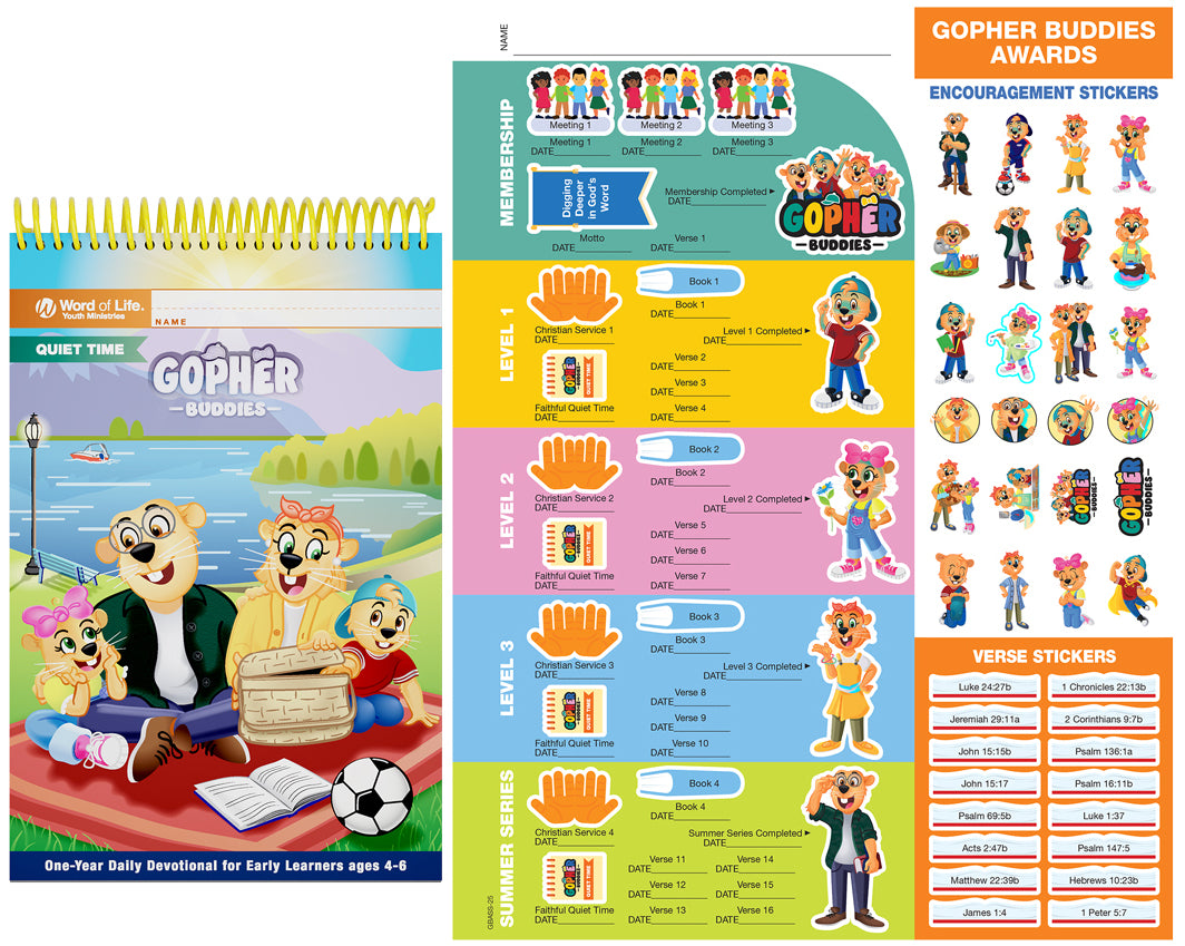 Gopher Buddies Quiet Time Pack Without Tote (2025-26)