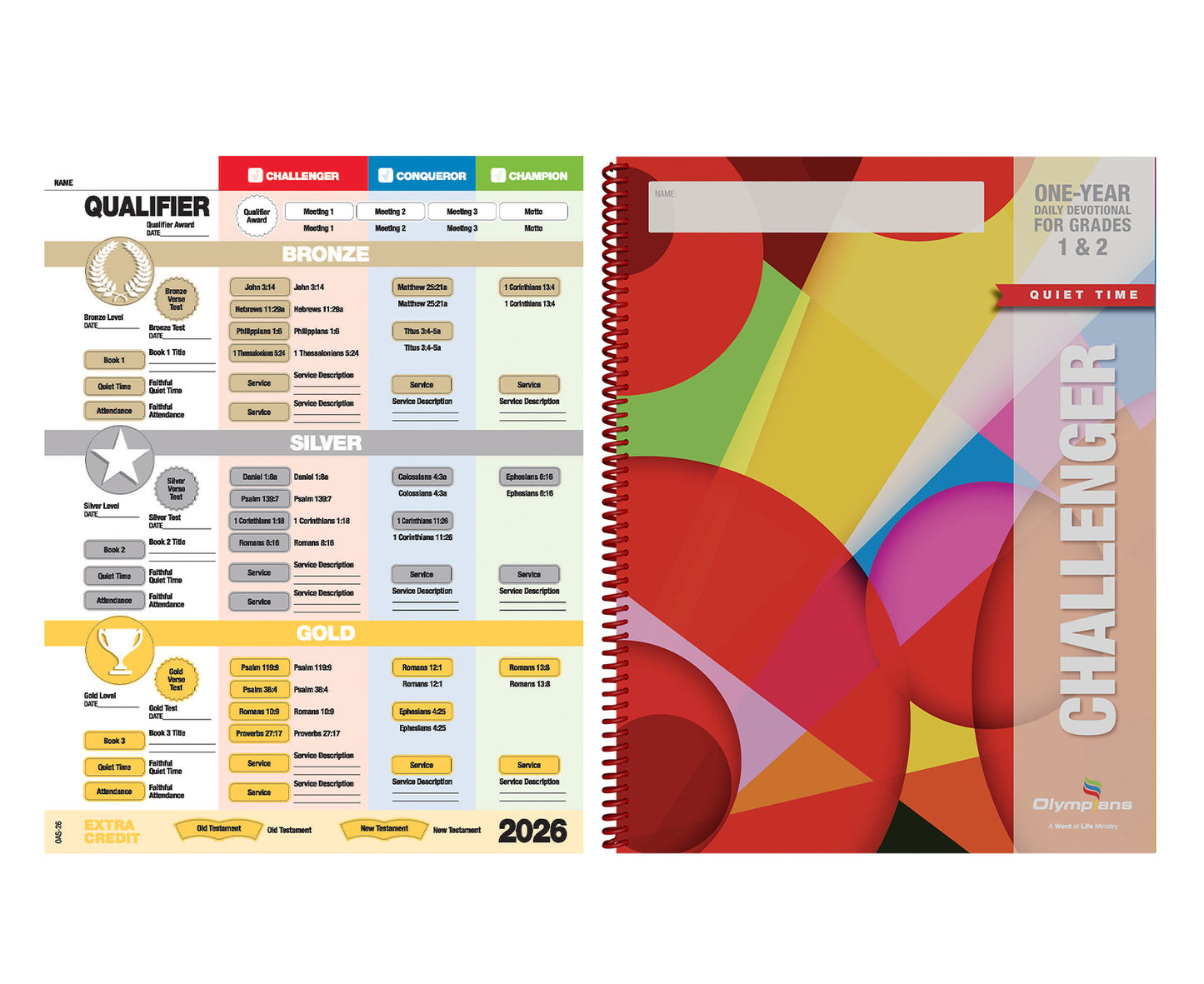 Challenger Quiet Time Pack without Bag Grade 1 & 2 (2026-27)