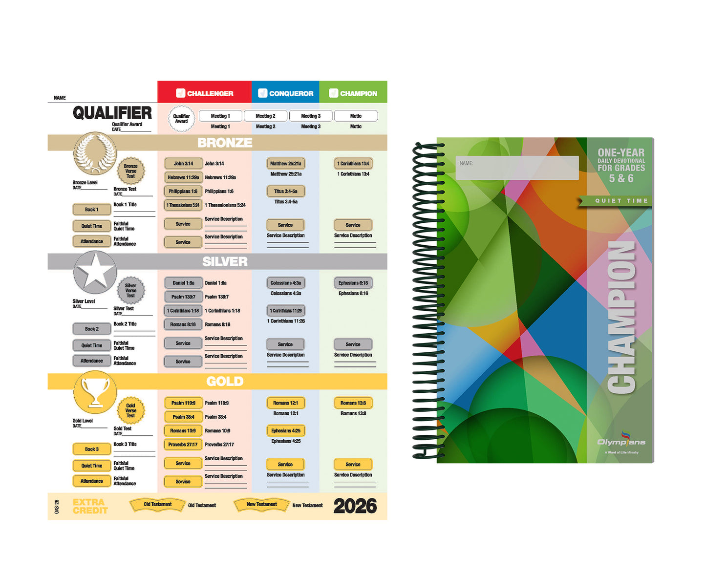Champion Quiet Time Pack (without bag) Grades 5-6 (2026-27)