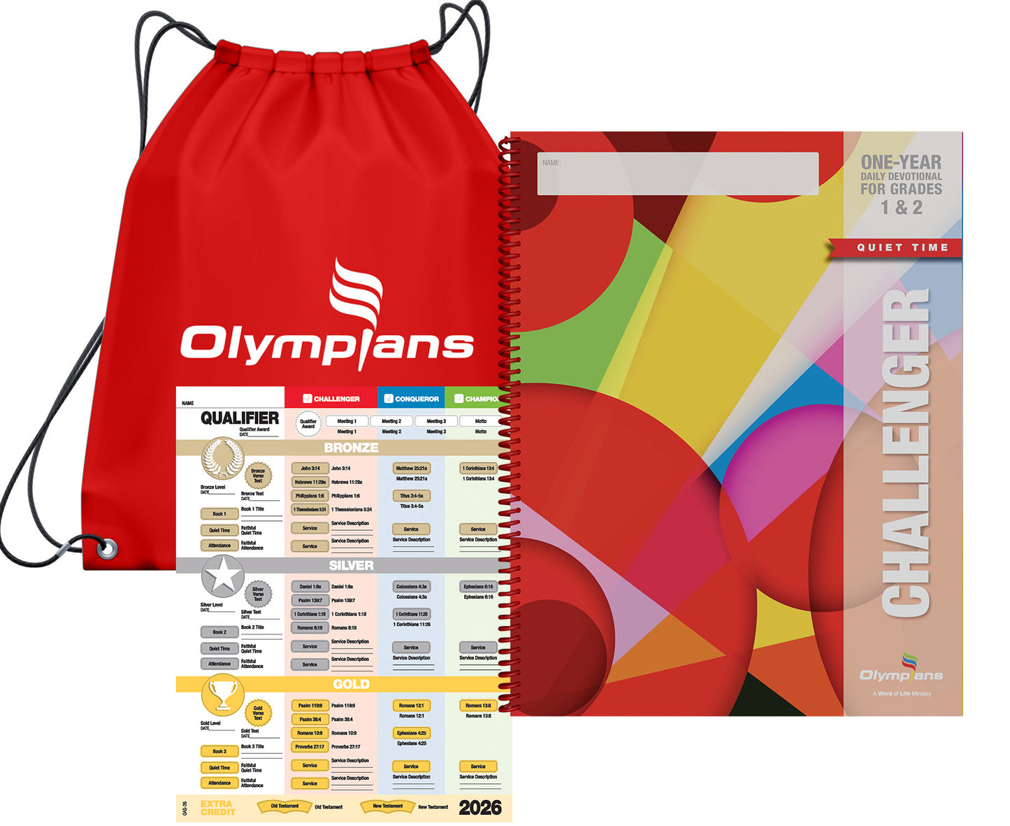 Challenger Quiet Time pack with Red Bag Grade 1 and 2(2026-27)