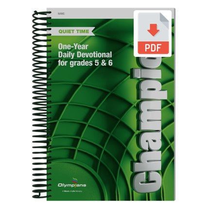 Champion (Grades 5&6)23-24 Quiet Time Multiple Print License - Downloadable PDF