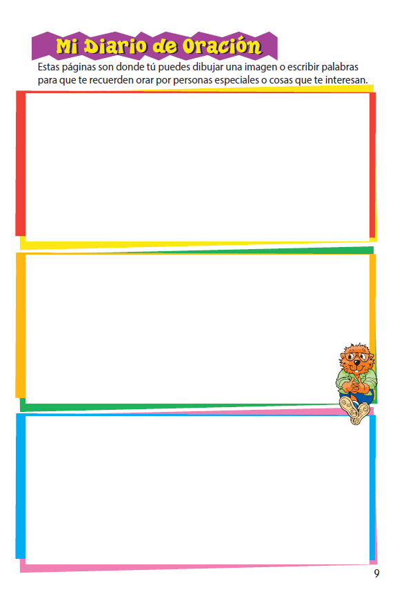Spanish Quiet Time Diary Downloadable PDF - Ages 4-6 (2018 Series)