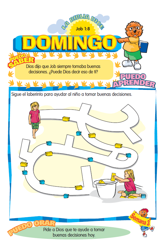 Spanish Quiet Time Diary Downloadable PDF - Ages 4-6 (2018 Series)