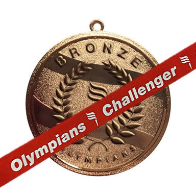 Bronze Medal with Red Challenger(1/2 Grade) Lanyard