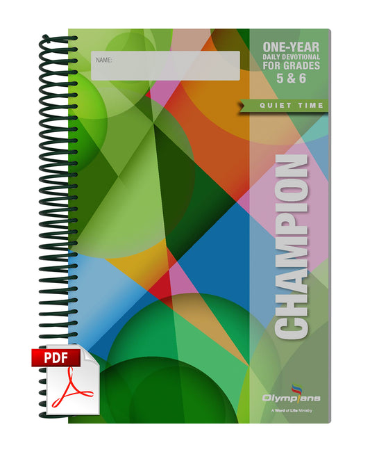 Champion (Grades 5&6) 26-27 Quiet Time Multiple Print License - Downloadable PDF