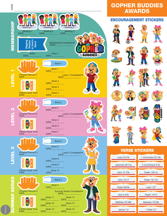 Gopher Buddies Award Stickers (2025-26)
