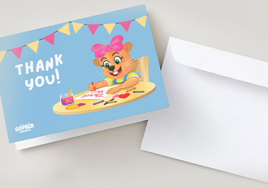 Gopher Buddies Thank You Card Package (pkg 10)
