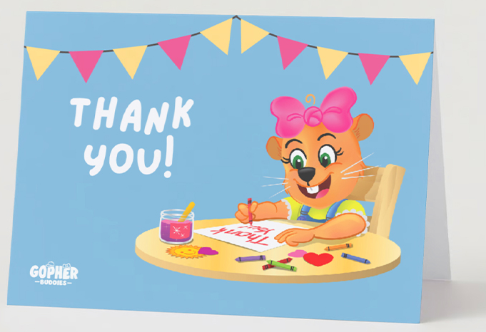Gopher Buddies Thank You Card Package (pkg 10) – Word of Life Store