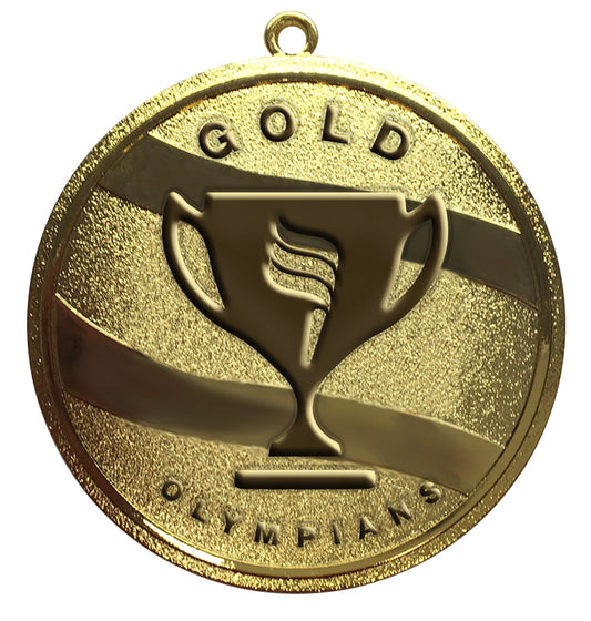 Gold Medal with Red Challenger(1/2 Grade) lanyard
